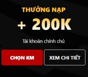 NẠP TÀI KHOẢN CHÍNH CHỦ +200K